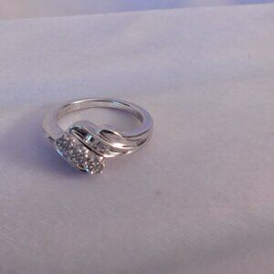 Ladies 925 Stainless Steel Moissanite Ring